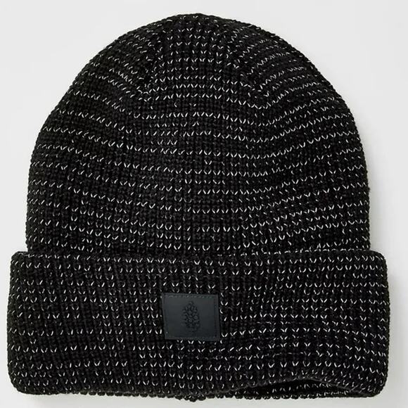 NEW Free People Movement Let’s Race Fleece Lined Recycled Yarn Beanie Black - Picture 1 of 6